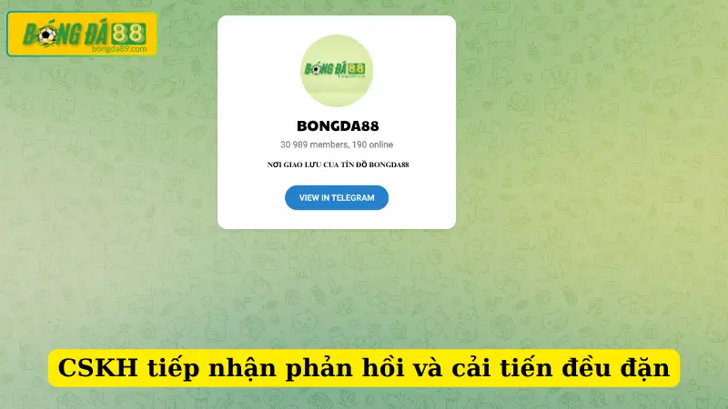 CSKH tiếp nhận phản hồi và cải tiến đều đặn