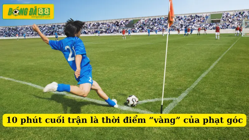 10 phút cuối trận là thời điểm “vàng” của phạt góc