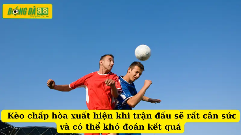 Kèo chấp hòa xuất hiện khi trận đấu sẽ rất cân sức và có thể khó đoán kết quả